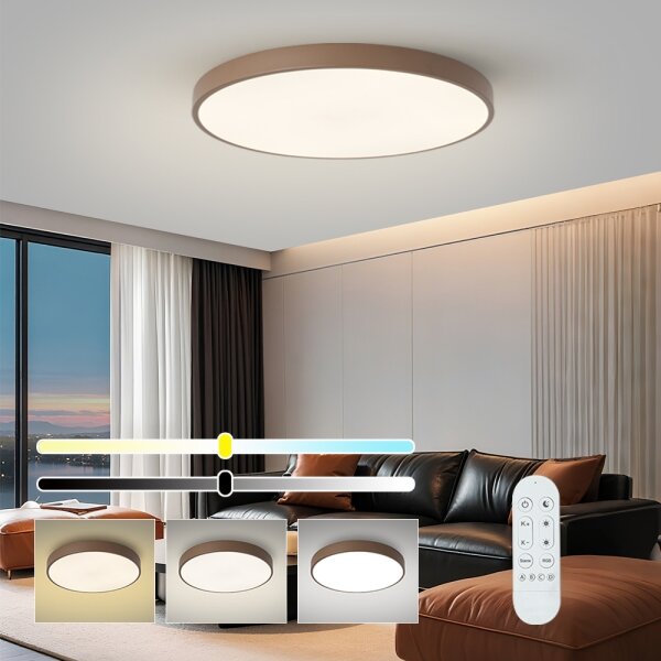 Brilagi-LED димируемо осветително тяло POOL SMART LED/100W/230V 80 cm Wi-Fi (Tuya) + дистанционно управление, кафяво