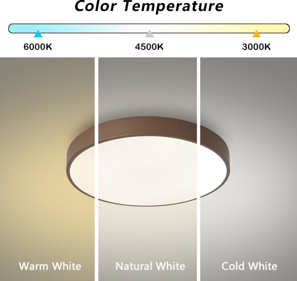 Brilagi - LED плафон с димиране POOL LED/48W/230V 3000-6000K 40 cm кафяв+с дистанционно управление