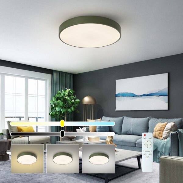 Brilagi - димируем LED плафон POOL LED/60W/230V 3000-6000K 50 cm зелен+ДУ