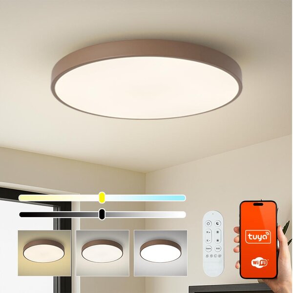 Brilagi-LED димируемо осветително тяло POOL SMART LED/100W/230V 80 cm Wi-Fi (Tuya) + дистанционно управление, кафяво