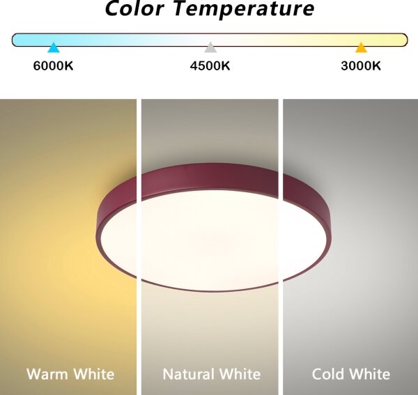 Brilagi-LED Димируемо таванно осветително тяло POOL LED/48W/230V 3000-6000K 40 cm бордо+ДУ