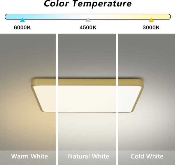Brilagi - LED таванно осветително тяло POOL LED/36W/230V 3000/4000/6000K 40x40 см златисто