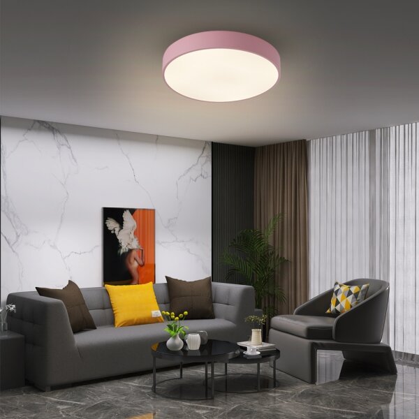 Brilagi - Димируем LED таванен плафон POOL LED/48W/230V 3000-6000K 40 cm розов + дистанционно управление