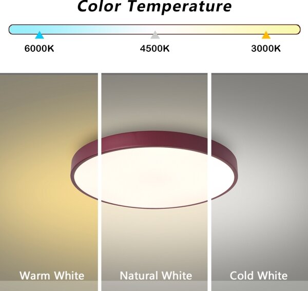Brilagi - LED таванно осветително тяло POOL LED/36W/230V 3000/4000/6000K 30 cm бордо