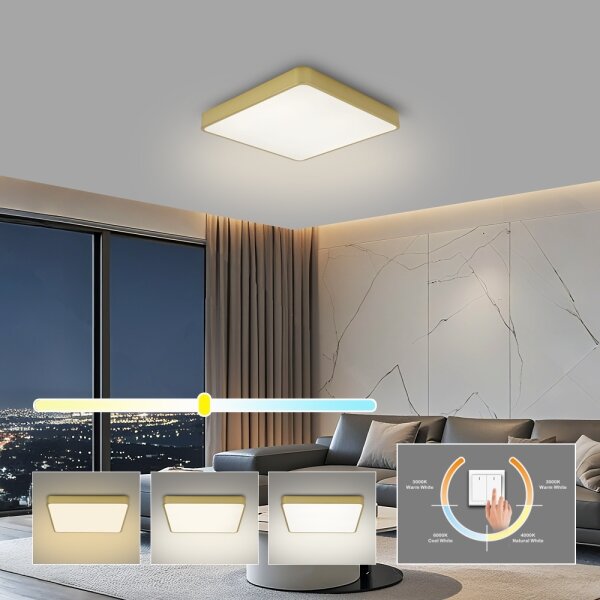 Brilagi - LED таванно осветително тяло POOL LED/36W/230V 3000/4000/6000K 40x40 см златисто
