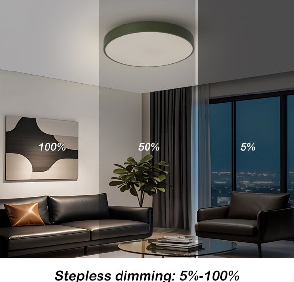 Brilagi - LED плафон с възможност за димиране POOL LED/48W/230V 3000-6000K 40 см зелен + дистанционно управление