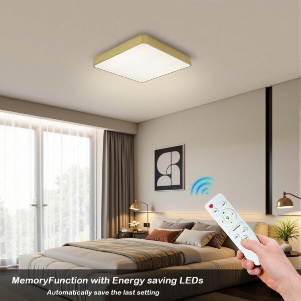 Brilagi-LED димируемо таванно осветително тяло POOL LED/36W/230V 3000-6000K 40x40 см златисто+ДУ