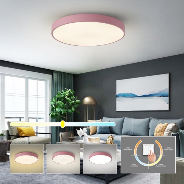 Brilagi - LED таванно осветително тяло POOL LED/60W/230V 3000/4000/6000K 60 cm розово