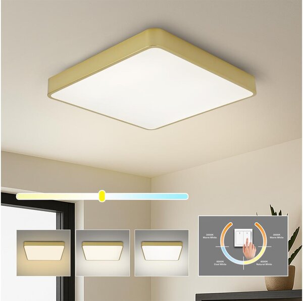 Brilagi - LED таванно осветително тяло POOL LED/48W/230V 3000/4000/6000K 50x50 cm златисто