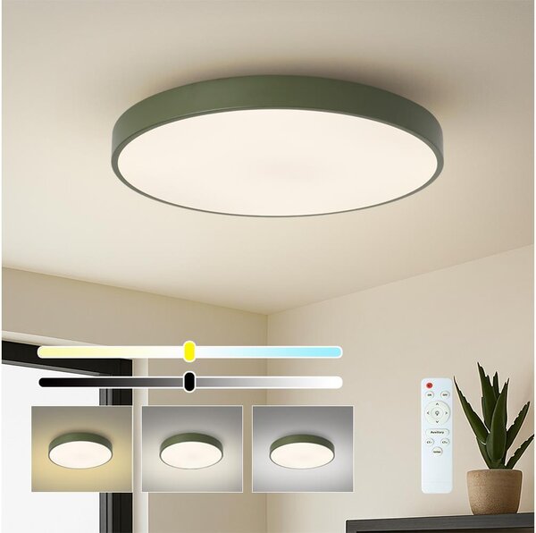 Brilagi - LED димируемо таванно осветително тяло POOL LED/60W/230V 3000-6000K 60 cm зелено+дистанционно управление