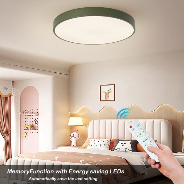 Brilagi - LED димируемо таванно осветително тяло POOL LED/60W/230V 3000-6000K 60 cm зелено+дистанционно управление