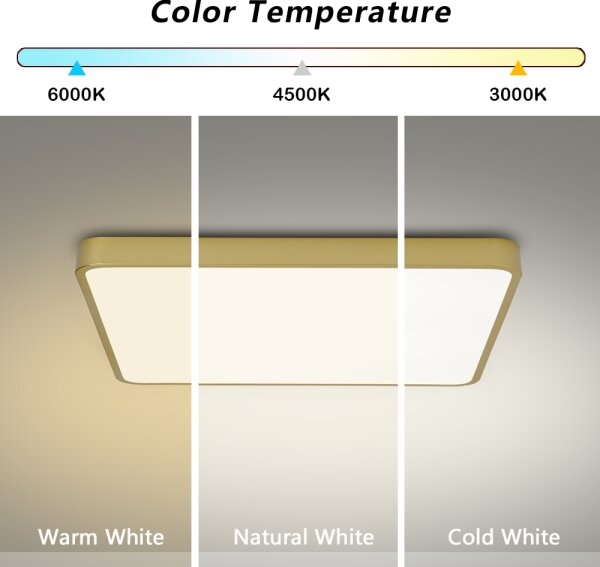 Brilagi - LED таванно осветително тяло POOL LED/48W/230V 3000/4000/6000K 50x50 cm златисто