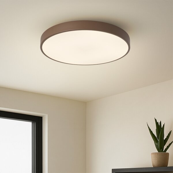 Brilagi - LED плафон с димиране POOL LED/48W/230V 3000-6000K 40 cm кафяв+с дистанционно управление