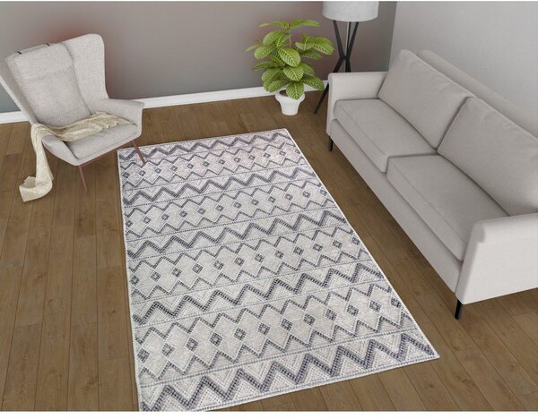Сива пътека подходяща за пране 80x200 cm Zig Zag – Vitaus