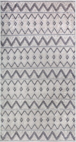 Сива пътека подходяща за пране 80x200 cm Zig Zag – Vitaus