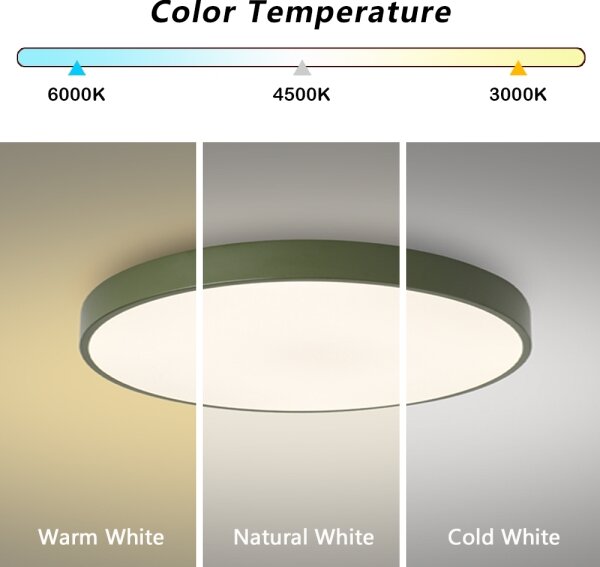 Brilagi - LED плафон POOL LED/60W/230V 3000/4000/6000K 60 см зелен