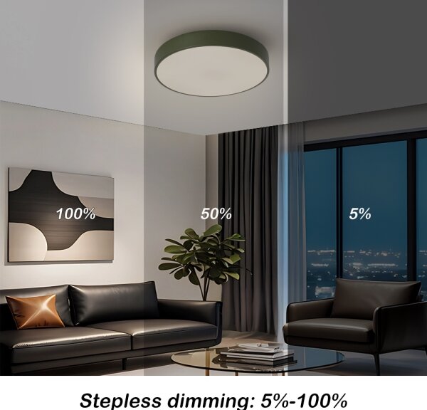 Brilagi - LED плафон POOL LED/36W/230V 3000-6000K 30 см зелен, с възможност за димиране + дистанционно управление