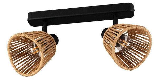 Eglo 44129 - Точково осветително тяло KEELBY 2xE14/10W/230V черно/бежово