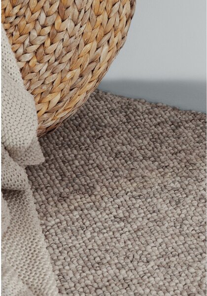 Сиво-кремава пътека подходяща за пране 80x240 cm Rocco Dark Cream – Elle Decoration