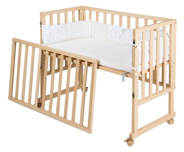 Детско креватче на колелца 90x45 cm естествено Star Magic – Roba