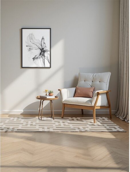 Сиво-кремава пътека 80x240 cm Perles Onyx – Elle Decoration