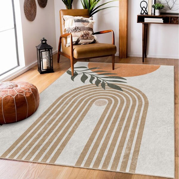 Кремава пътека подходяща за пране 80x200 cm Dot Arch – Mila Home