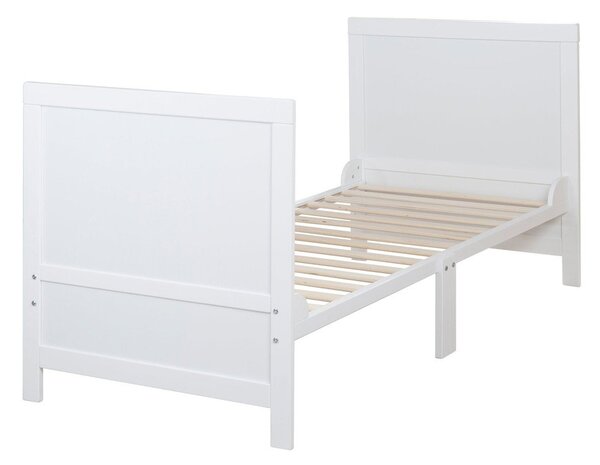 Бяло детско креватче 70x140 cm с регулируема височина Easy Sleep – Roba