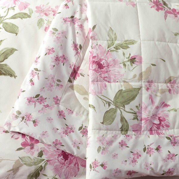 Капитонирано покривало за легло 220x230 cm Avebury Floral – Catherine Lansfield