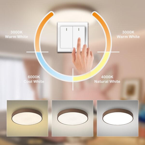 Brilagi - LED таванно осветително тяло POOL, 60 W, 230 V, 3000/4000/6000 K, 60 см, кафяво