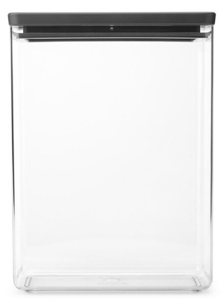 Кутия за съхранение Brabantia Tasty+ Stackable 1008877, 5.4 л, Силиконово уплътнение, Без BPA, Тъмносив