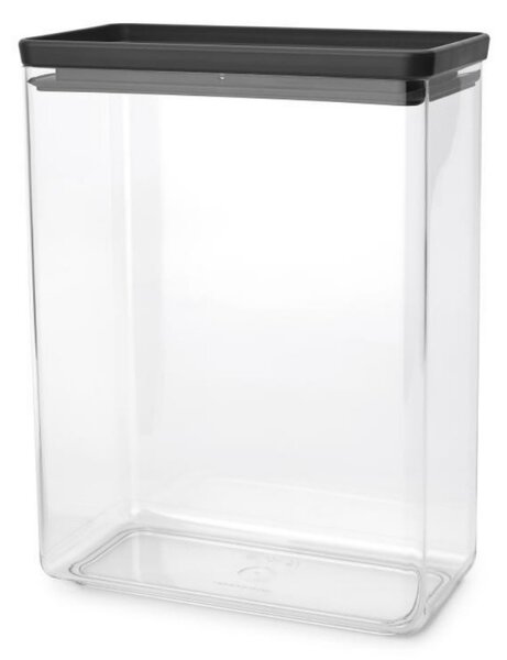Кутия за съхранение Brabantia Tasty+ Stackable 1008877, 5.4 л, Силиконово уплътнение, Без BPA, Тъмносив