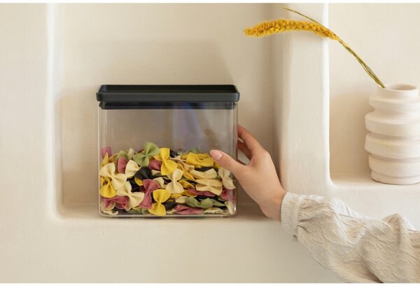 Кутия за съхранение Brabantia Tasty+ Stackable 1008875, 3.5 л, Силиконово уплътнение, Без BPA, Тъмносив