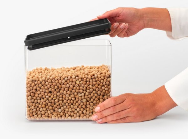 Кутия за съхранение Brabantia Tasty+ Stackable 1008875, 3.5 л, Силиконово уплътнение, Без BPA, Тъмносив