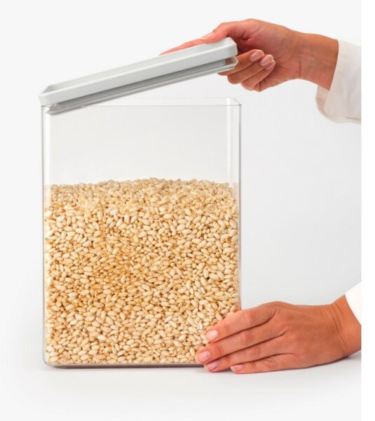Кутия за съхранение Brabantia Tasty+ Stackable 1008878, 5.4 л, Силиконово уплътнение, Без BPA, Светлосив