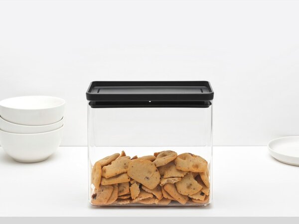 Кутия за съхранение Brabantia Tasty+ Stackable 1008875, 3.5 л, Силиконово уплътнение, Без BPA, Тъмносив