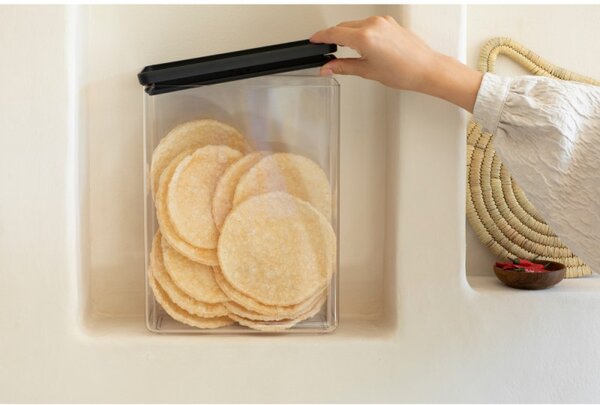 Кутия за съхранение Brabantia Tasty+ Stackable 1008877, 5.4 л, Силиконово уплътнение, Без BPA, Тъмносив