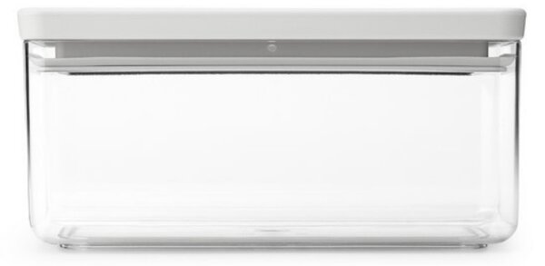 Кутия за съхранение на продукти Brabantia Tasty+ Stackable 1008874, 1.5 л, Силиконово уплътнение, Без BPA, Светлосив