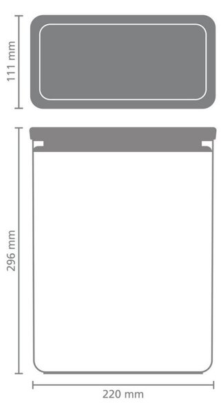 Кутия за съхранение Brabantia Tasty+ Stackable 1008878, 5.4 л, Силиконово уплътнение, Без BPA, Светлосив