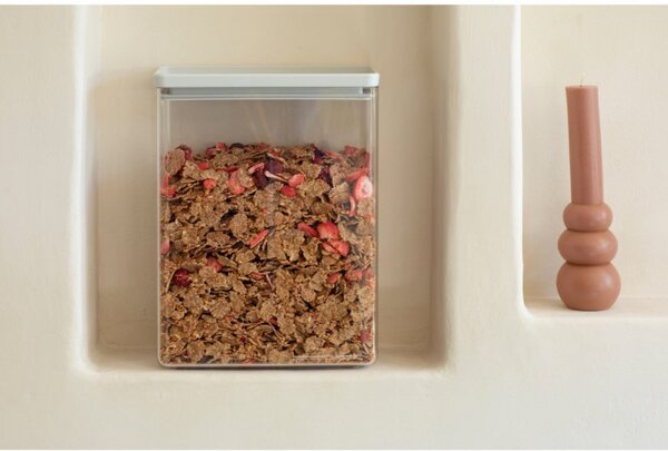Кутия за съхранение Brabantia Tasty+ Stackable 1008878, 5.4 л, Силиконово уплътнение, Без BPA, Светлосив