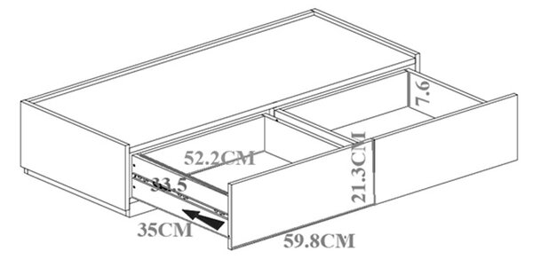 Скрин, Sonlen, Pako World, MDF, дъб, 120x40x72 см