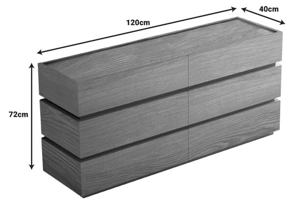 Скрин, Sonlen, Pako World, MDF, дъб, 120x40x72 см
