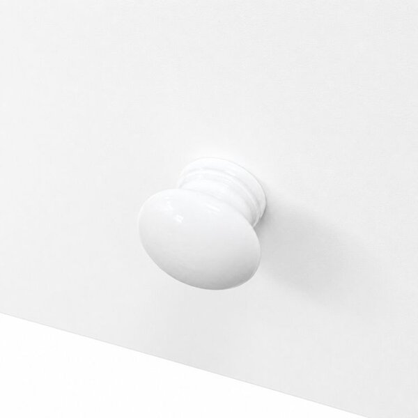 Луксозна тоалетка с LED огледало и табуретка – 2 чекмеджета, рафтове, шкафче
