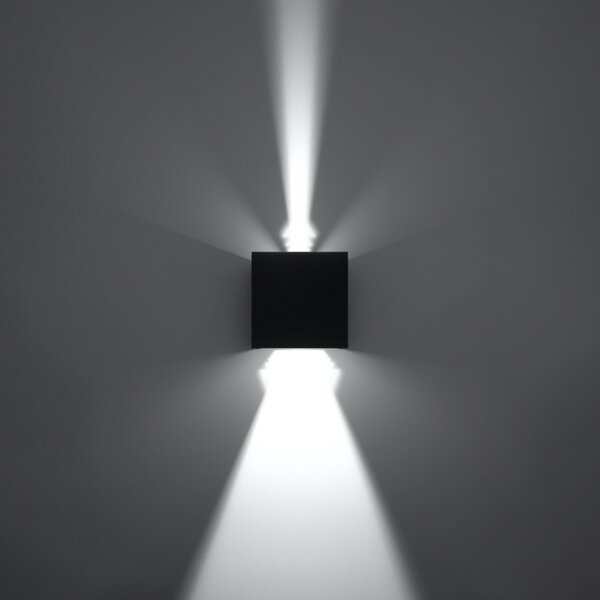 LED стенна лампа 3000K, Luca, черен, 10x10x10 см