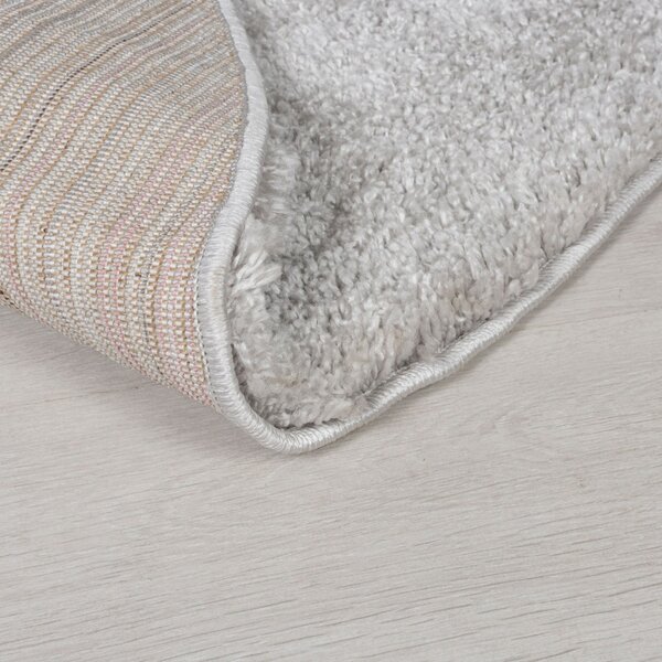 Килим Feather Soft Сив 133X133 см, кръгъл, Flair Rugs