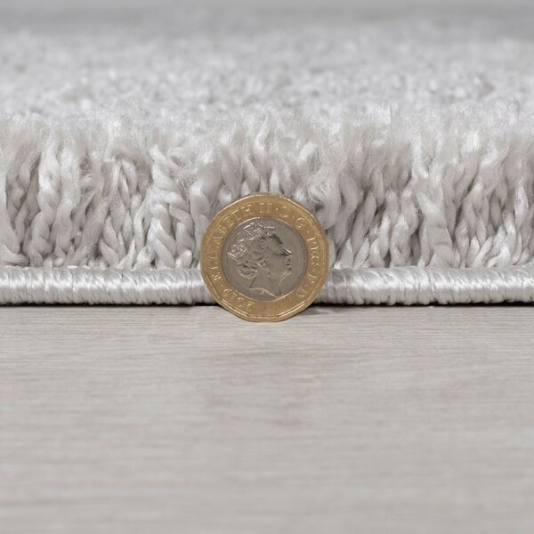 Килим Feather Soft Сив 133X133 см, кръгъл, Flair Rugs