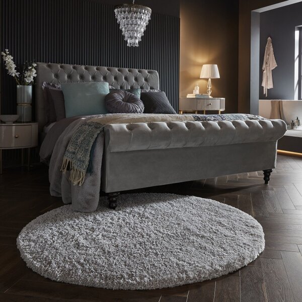 Килим Feather Soft Сив 133X133 см, кръгъл, Flair Rugs