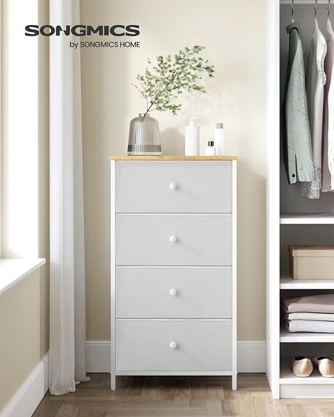 Шкаф за съхранение Songmics Бял 30 x 45 x 91.7 см