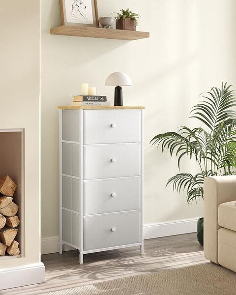Шкаф за съхранение Songmics Бял 30 x 45 x 91.7 см