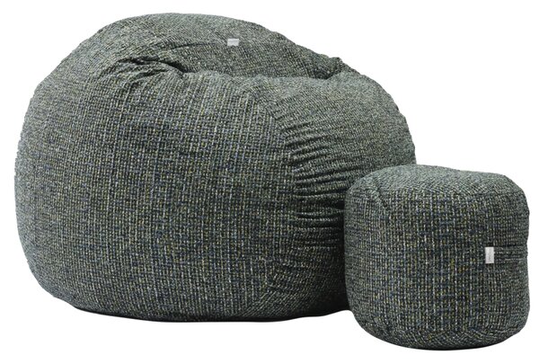 Комплект барбарон King Size и табуретка за крака, мебелна дамаска, Nordic Field