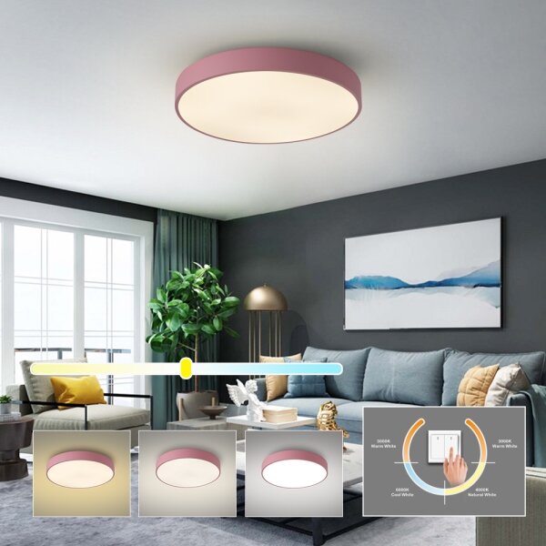 Brilagi - LED таванно осветително тяло POOL LED/60W/230V 3000/4000/6000K 50 см розово